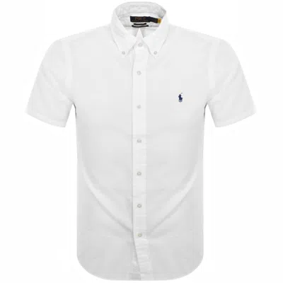 RALPH LAUREN RALPH LAUREN SEERSUCKER SHORT SLEEVE SHIRT WHITE
