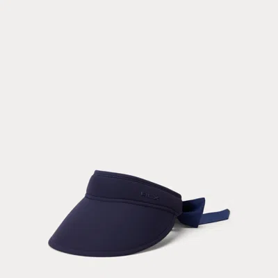Ralph Lauren Self-tie Visor In Refined Navy