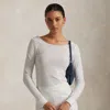 Ralph Lauren Sequined Mesh Shirt In White Sequin