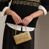 Ralph Lauren Sequined Small Franki Clutch In Gold