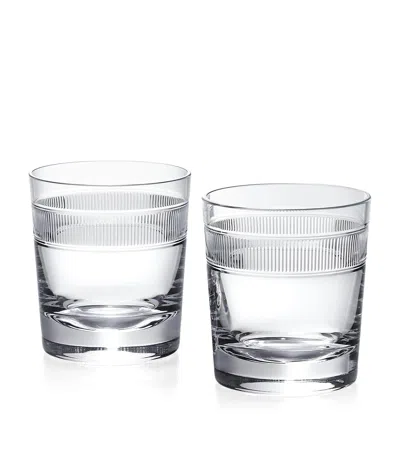 Ralph Lauren Set Of 2 Langley Old-fashioned Glasses In Transparent