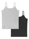 Polo Ralph Lauren Set Of Two Cotton Tank Tops In Black