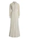 Ralph Lauren Seymour Embroidered Voile Day Dress In White