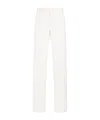 Ralph Lauren Tailored Silk Trousers With Pleated Detailing In White