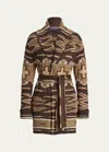 Polo Ralph Lauren Shawl Knit Self-tie Cardigan In Tan