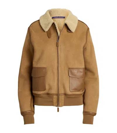 RALPH LAUREN SHEARLING BOMBER JACKET