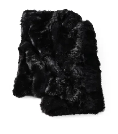Polo Ralph Lauren Shearling Brighton Throw In Black