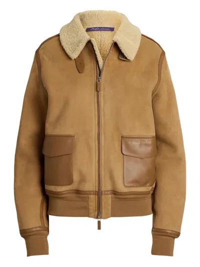 Ralph Lauren Shearling-collared Bomber Jacket