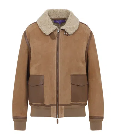 Ralph Lauren Shearling-collared Bomber Jacket