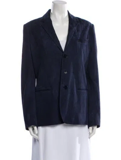 Pre-owned Ralph Lauren Shearling Fur Jacket In Blue