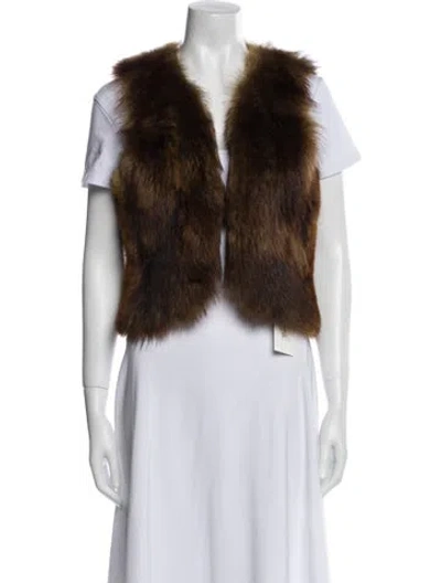 Pre-owned Ralph Lauren Shearling Fur Jacket In Brown