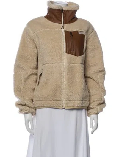 Pre-owned Ralph Lauren Shearling Fur Jacket In Neutral