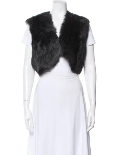 Pre-owned Ralph Lauren Shearling Fur Jacket In White