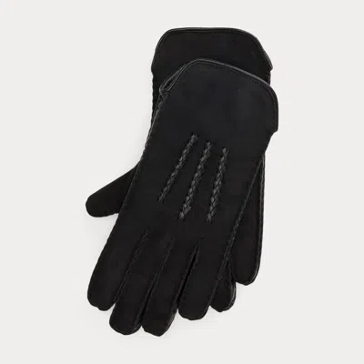 Ralph Lauren Shearling Gloves In Black