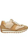 Ralph Lauren Dani Shearling-trim Suede Sneaker In Brown