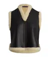 Ralph Lauren Shearling Tamlin Gilet In Black