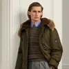 Ralph Lauren Shearling-trimmed Down Parka In Green