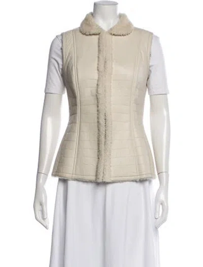 Pre-owned Ralph Lauren Shearling Vest In Neutrals