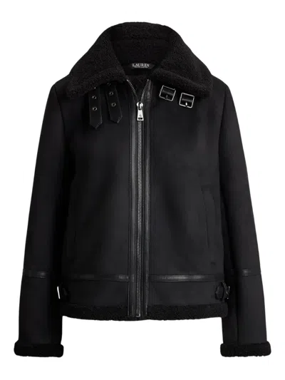 RALPH LAUREN SHEARLING ZIP-UP JACKET
