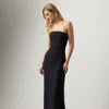 Ralph Lauren Shelly Silk Cady Evening Dress In Black