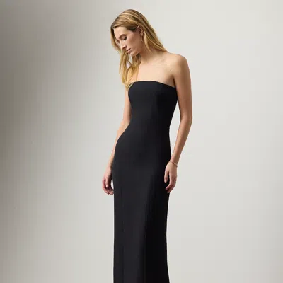 Ralph Lauren Shelly Silk Cady Evening Dress In Black