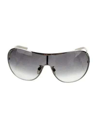 Pre-owned Ralph Lauren Shield Gradient Sunglasses In Silver