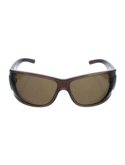 Pre-owned Ralph Lauren Shield Tinted Sunglasses In Black