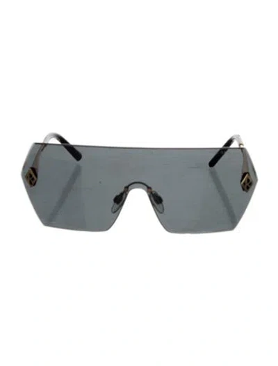 Pre-owned Ralph Lauren Shield Tinted Sunglasses In Black