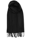 Ralph Lauren Shine Pinstripe Scarf In Black