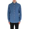 Polo Ralph Lauren Blue Shirt With Pony Embroidery On The Front In Denim Scuro