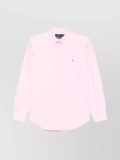Ralph Lauren Shirt Logo Button-down Collar In Pink