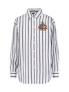 Ralph Lauren Striped Beaded-embellished Shirt In Multi