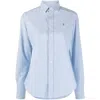 Ralph Lauren Blue Polo Pony Cotton Shirt In Blue