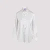 Ralph Lauren Cameron Long Sleeves Silk Button Front Shirt In White