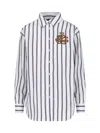 Ralph Lauren Striped Beaded-embellished Shirt In Multi