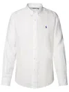 Polo Ralph Lauren Embroidered-logo Cotton Shirt In White