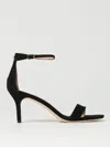 Ralph Lauren Allie Mid-heel Suede Sandal In Black