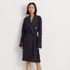 Ralph Lauren Short Shawl-collar Robe In Blue