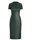 Ralph Lauren Short-sleeve Belted Dress In Green