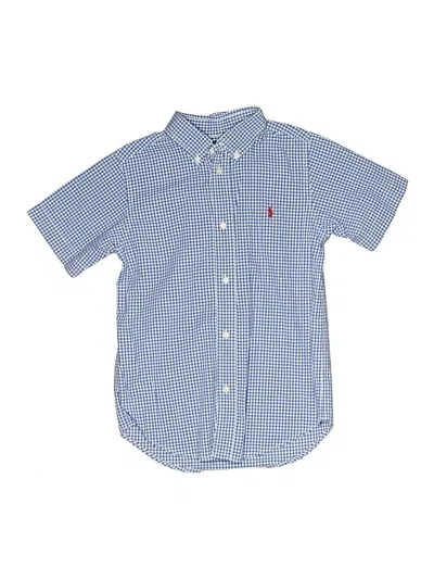 Pre-owned Ralph Lauren Kids' Short Sleeve Button Down Shirt In Blue