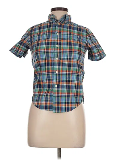 Pre-owned Ralph Lauren Short Sleeve Button Down Shirt In Blue