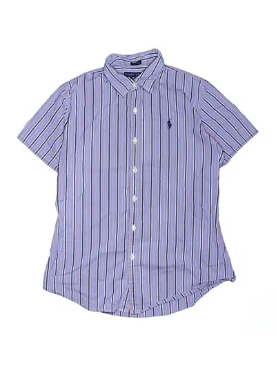 Pre-owned Ralph Lauren Kids' Short Sleeve Button Down Shirt In Blue