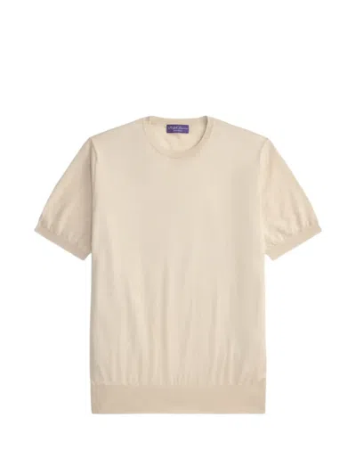 Ralph Lauren Short Sleeve Cashmere T-shirt In Pattern