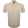 Ralph Lauren Short Sleeve Knit Shirt Beige In Neutral