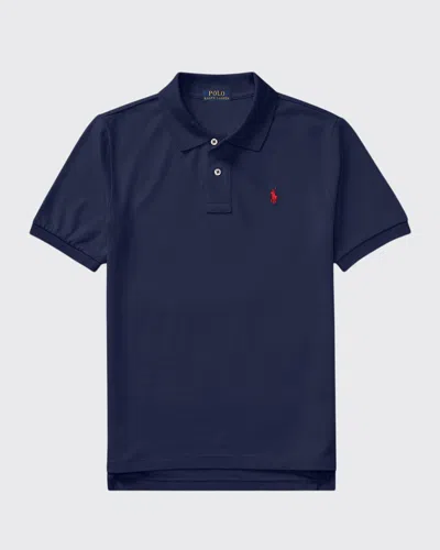 Ralph Lauren Short-sleeve Logo Embroidery Polo Shirt In Navy