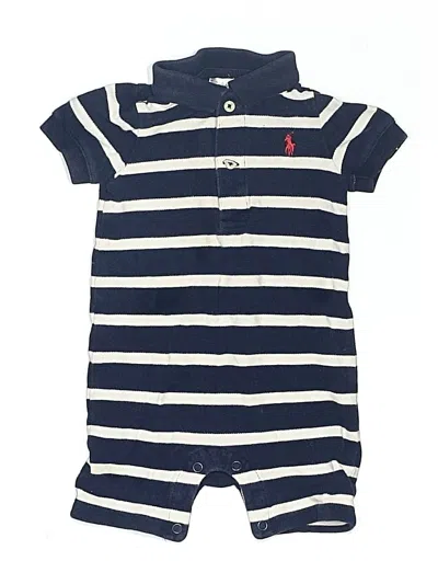 Pre-owned Ralph Lauren Babies' Short Sleeve Onesie In Blue