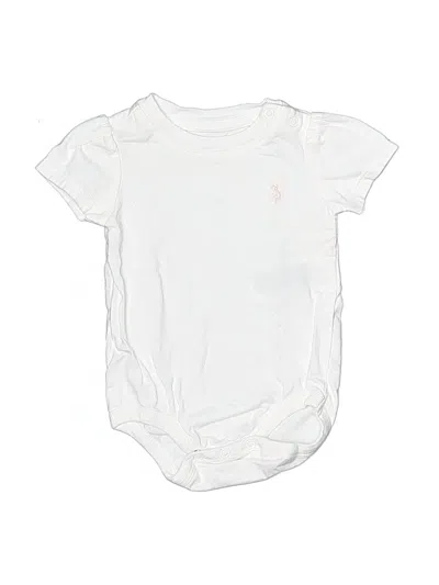 Pre-owned Ralph Lauren Babies' Short Sleeve Onesie In White