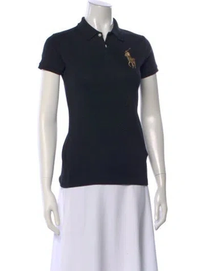 Pre-owned Ralph Lauren Short Sleeve Polo In Black
