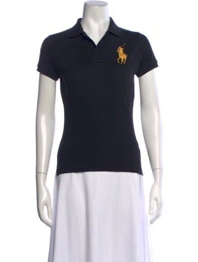 Pre-owned Ralph Lauren Short Sleeve Polo In Black