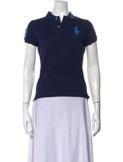 Pre-owned Ralph Lauren Short Sleeve Polo In Blue